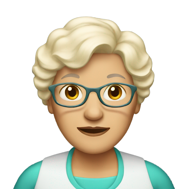 genmoji：Grandma with blond hair