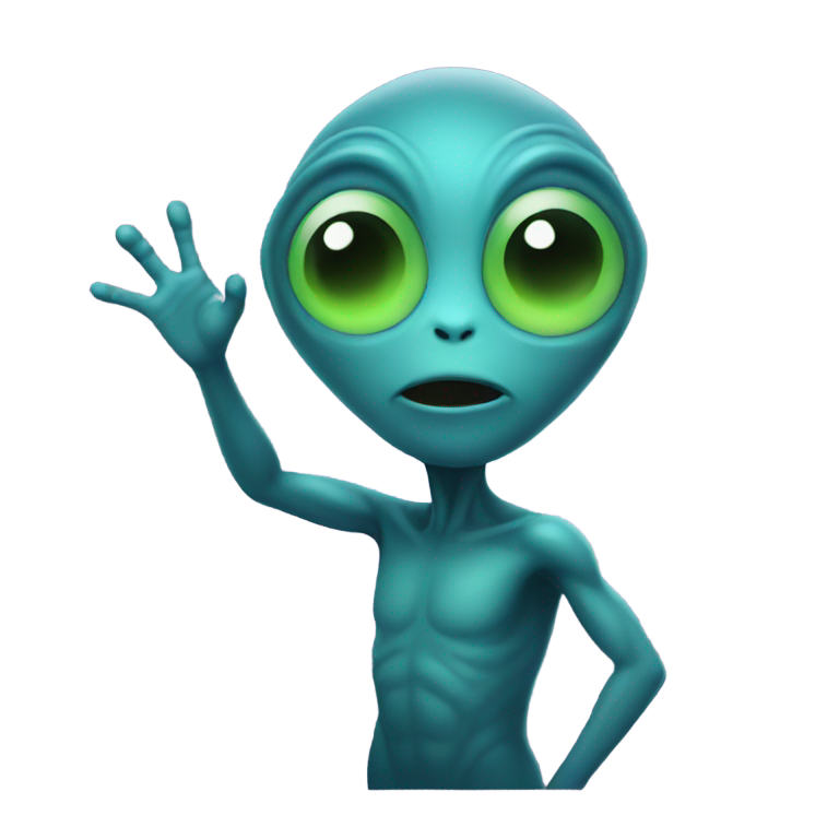 genmoji：alien waving
