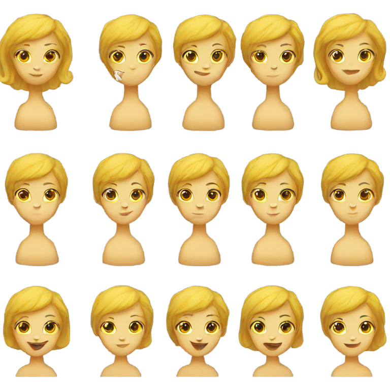 genmoji：Naked woman emoji with yellow skin