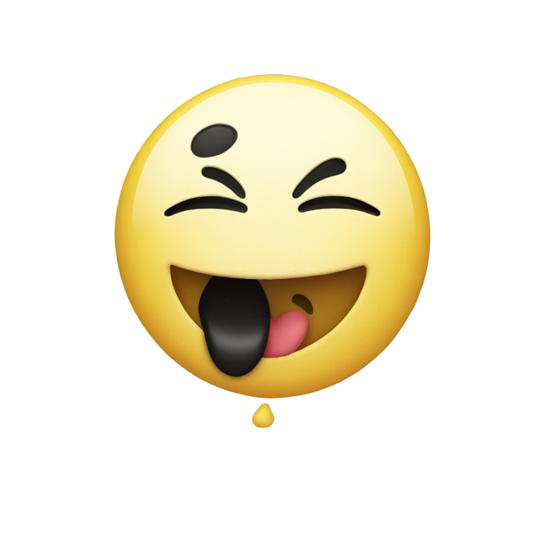 genmoji：一个亲吻的笑脸，黑色心形和闭眼