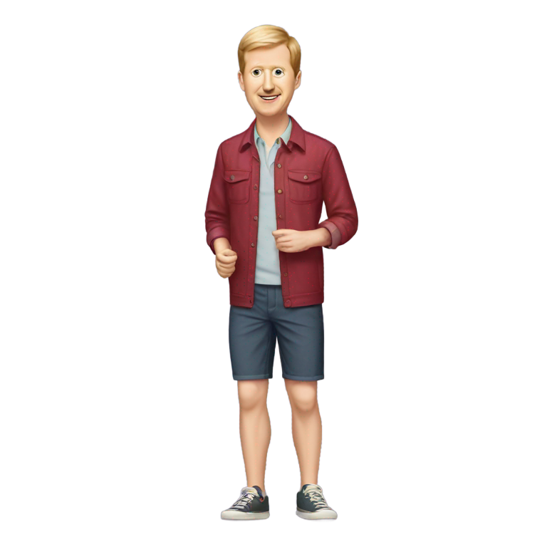 genmoji：肯·詹宁斯穿短裤