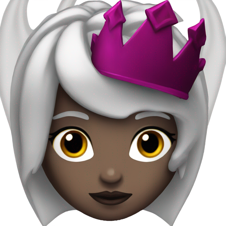 genmoji：邪恶的吸血鬼公主，戴着暗红宝石王冠