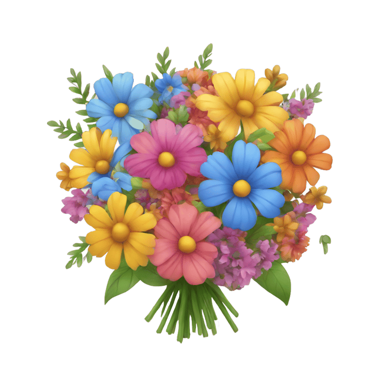 genmoji : colorful flower bouqet