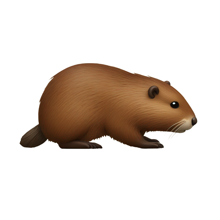 genmoji : Corps de castor de profil