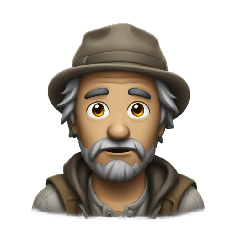 genmoji：肮脏的流浪汉要零钱