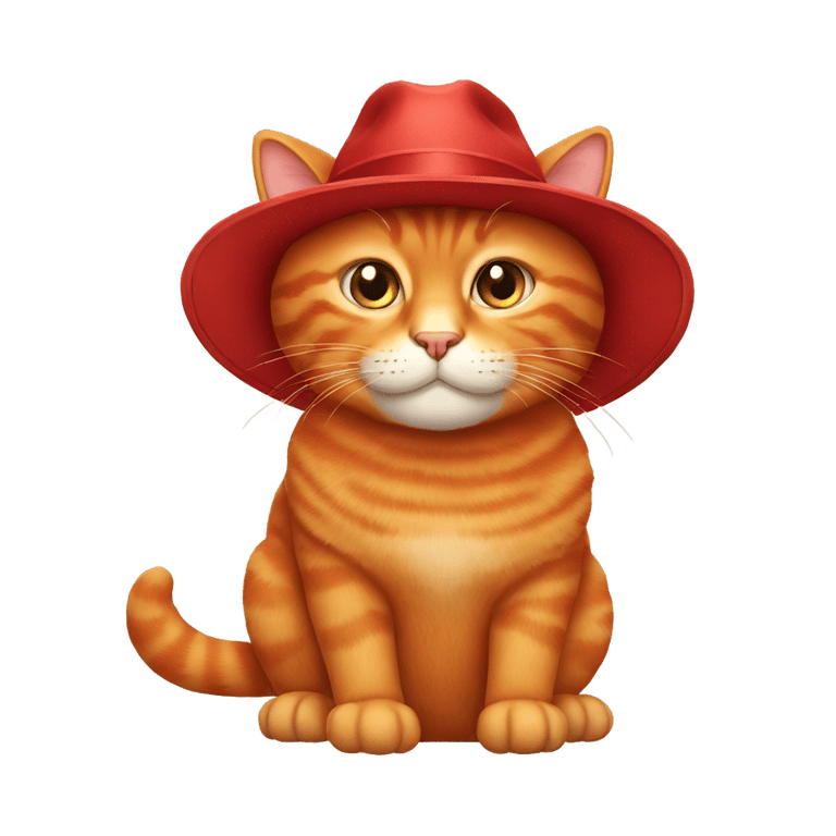 genmoji：红猫戴着帽子