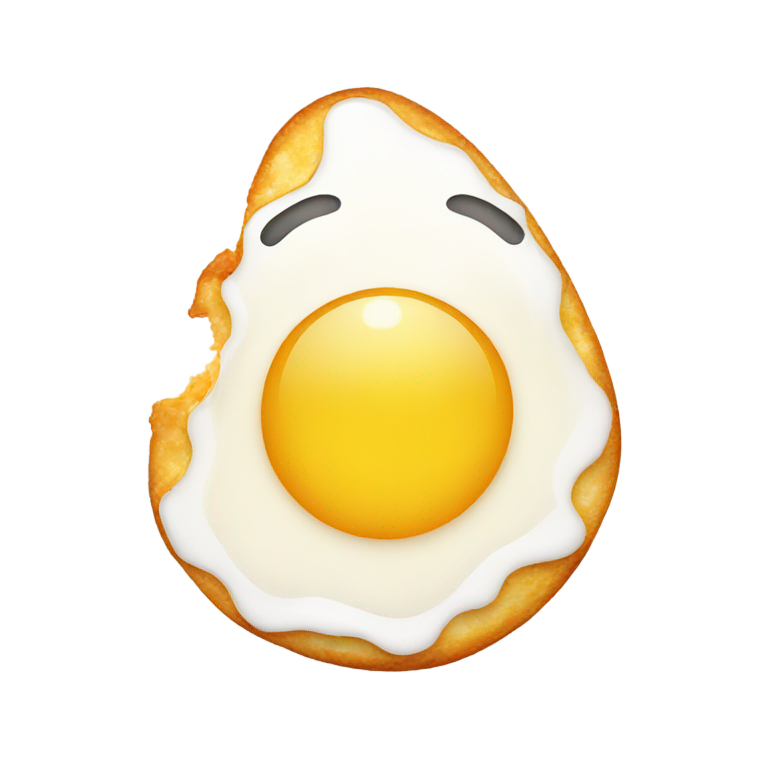 genmoji: Happy fried egg waving