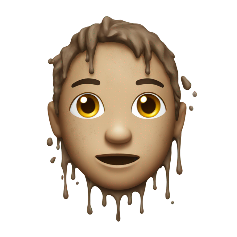 genmoji : Visage couvert de boue