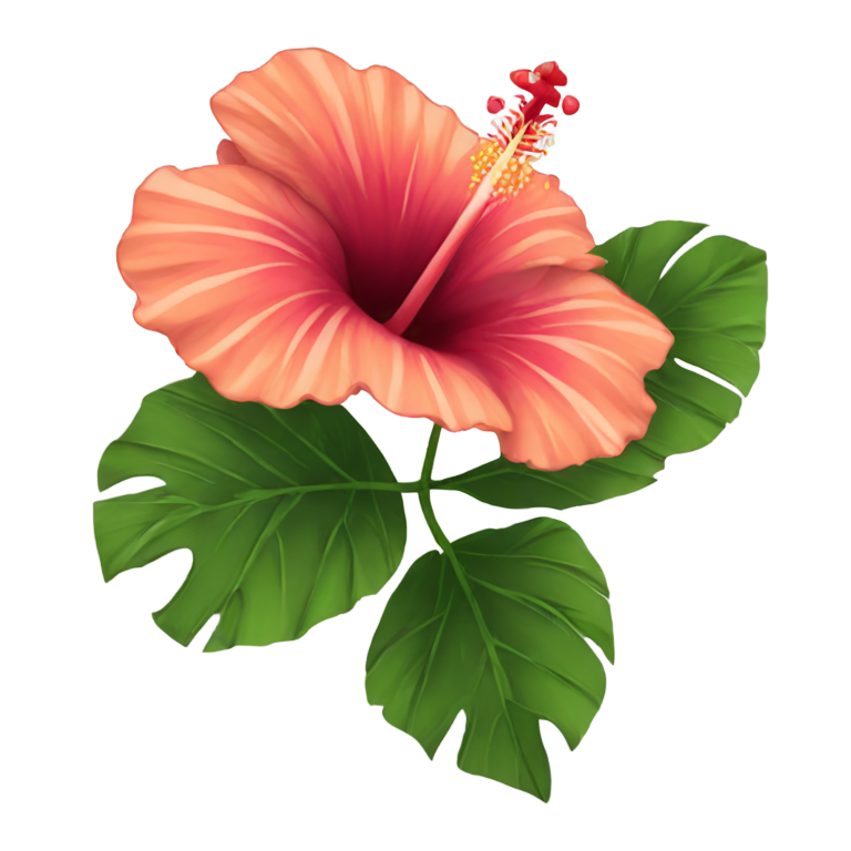 genmoji：一只可爱的木槿花