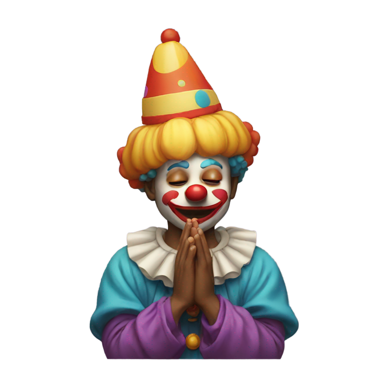 genmoji: Clown praying