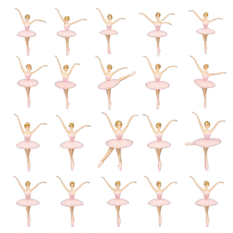 絵文字：バレエのタイラー・スウィフト　タイラー・スウィフトはアチュートを着用しています。
