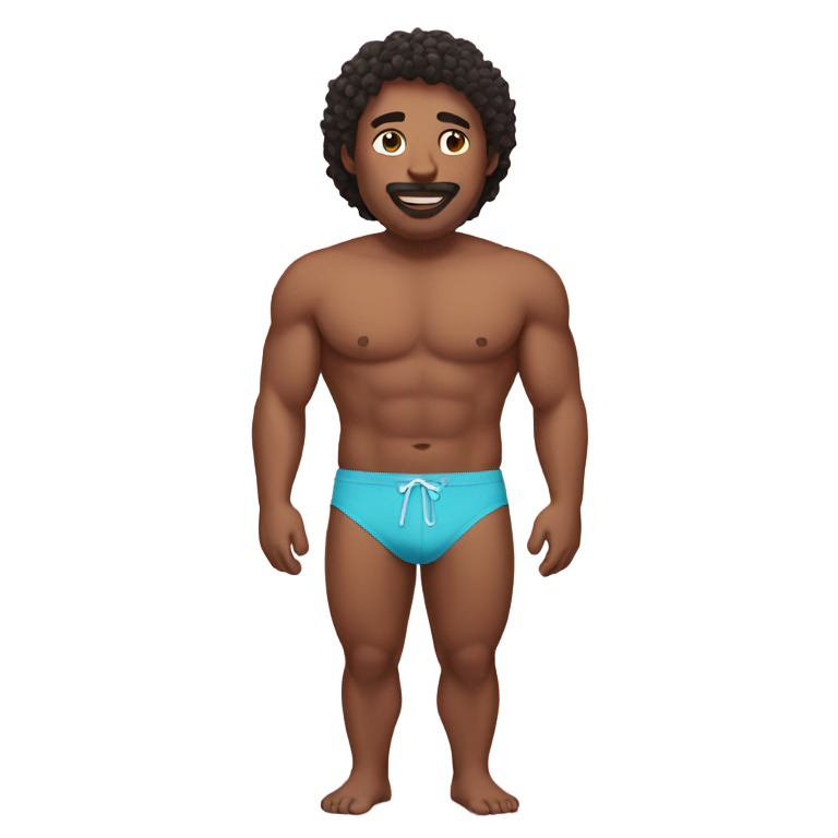 genmoji : Un homme en maillot de bain