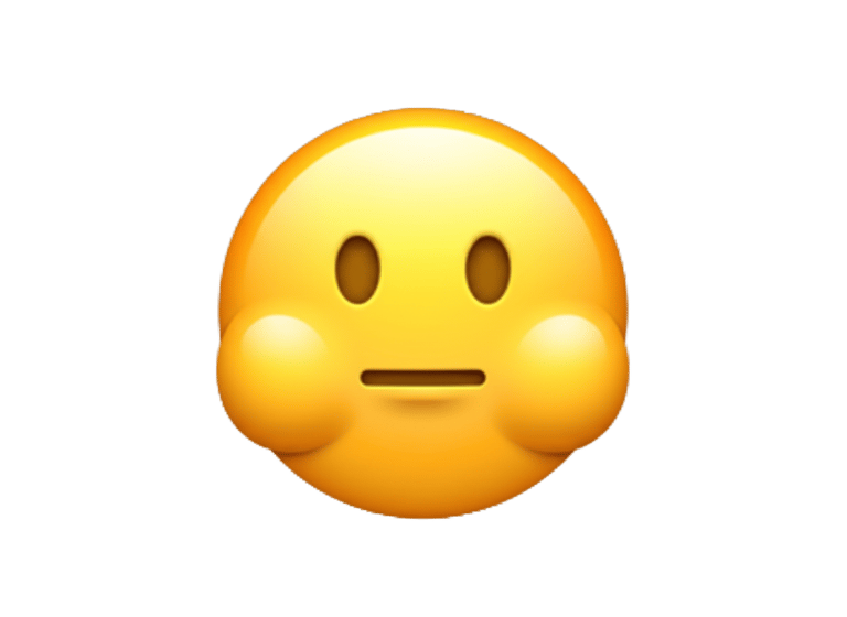 Emoji face with puffed up cheeks like :I Emoji Free Download | Genmoji ...