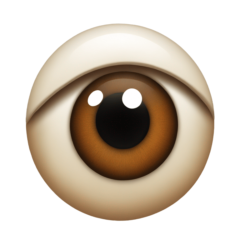genmoji: Black and brown eyeball