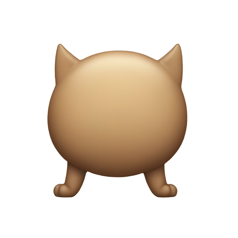 genmoji：猫屁股