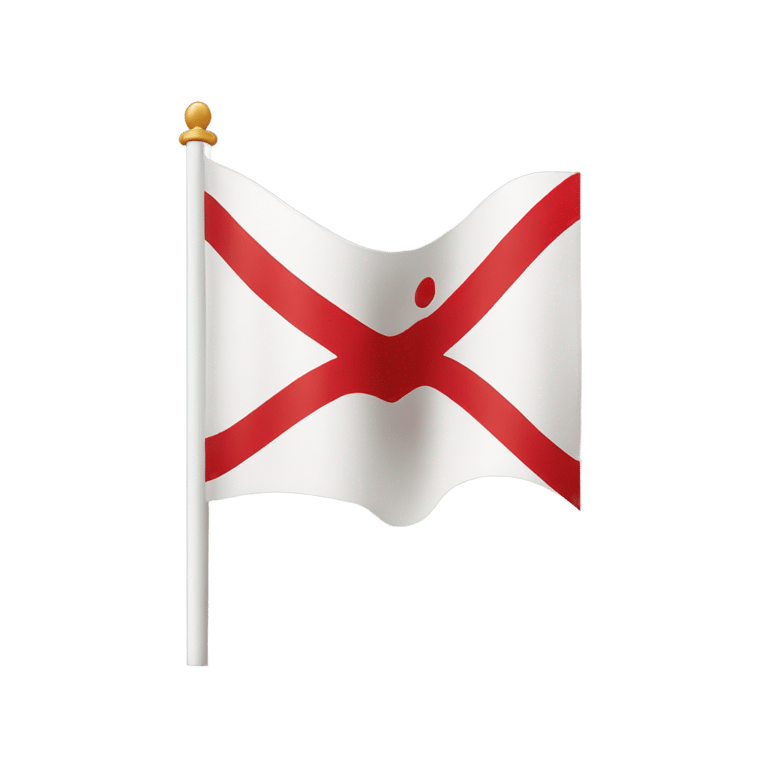 genmoji : White flag with a red st. Andrew’s cross