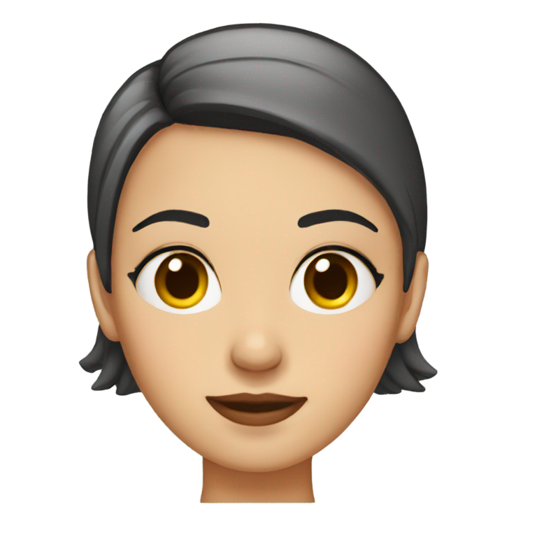 genmoji：具有明显额前尖的女孩