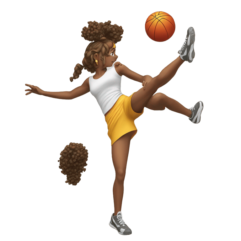 絵文字：Girl kicking man balls