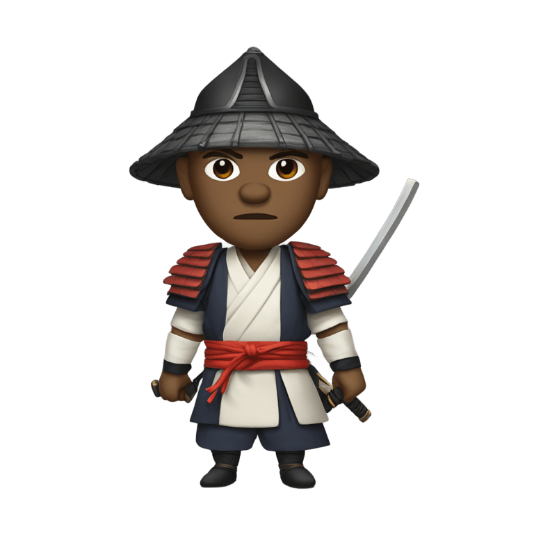 genmoji：samuel l jackson in a samurai outfit