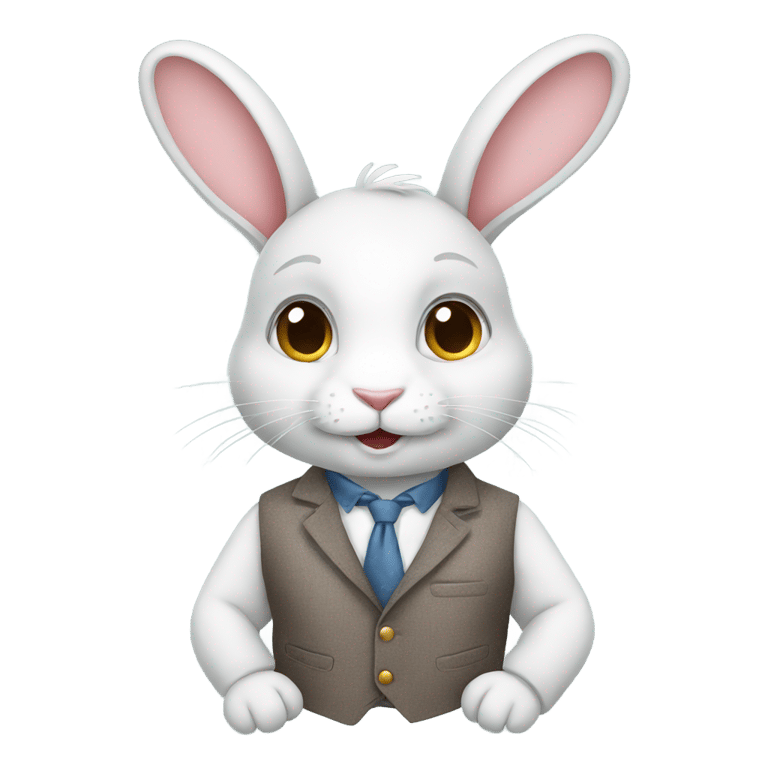 genmoji : rabbit wearing clothes