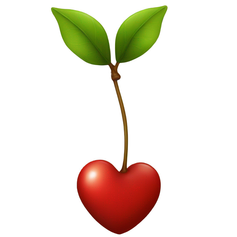 genmoji：A single Cherry red heart