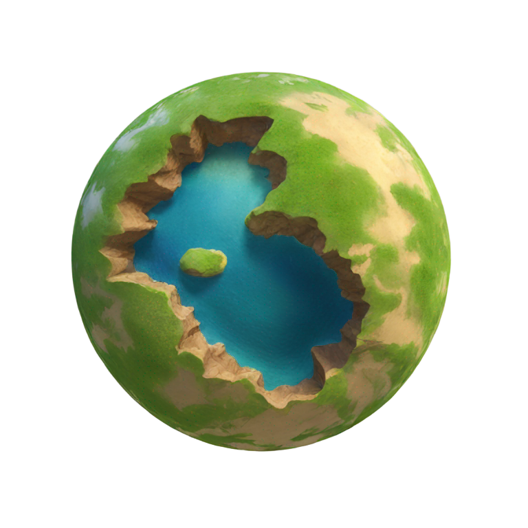 絵文字：地球の構造