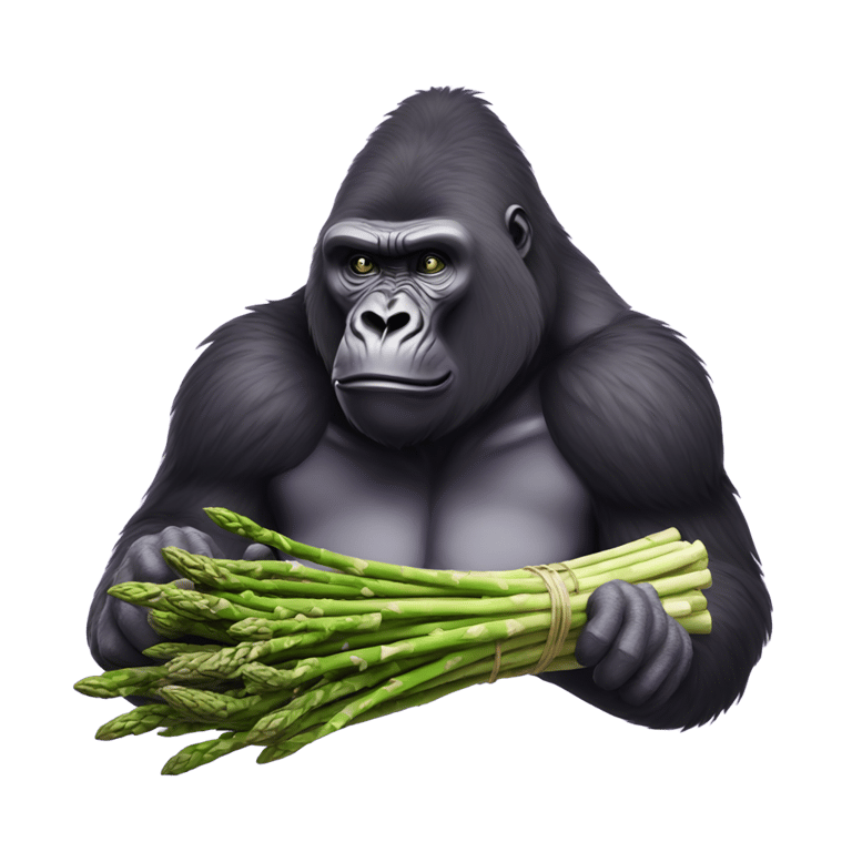 絵文字：big mok gorilla easting purple passion asparagus