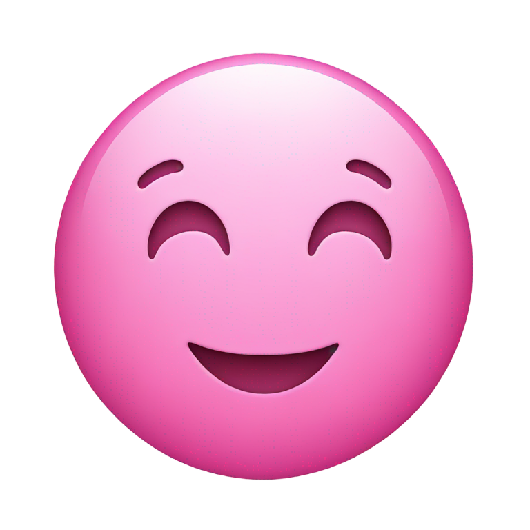 genmoji : A pink smiley face