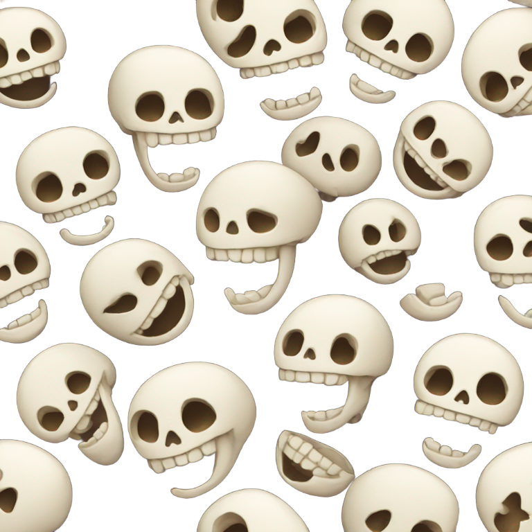 genmoji：骷髅在笑