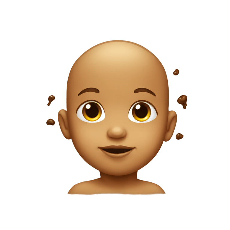 genmoji : baby with poop all over its face