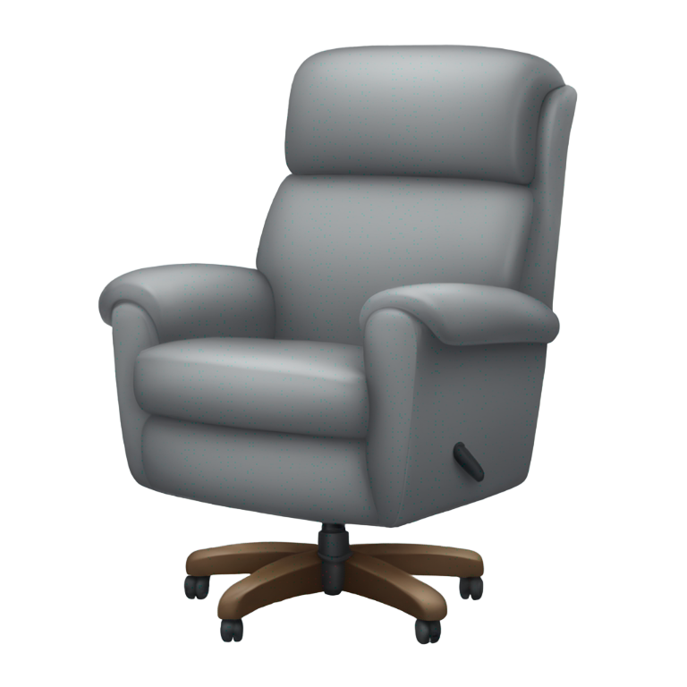 genmoji : Chaise de bureau grise confortable