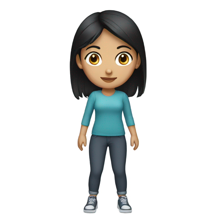 genmoji : Femme d'Asie du Sud aux cheveux noirs