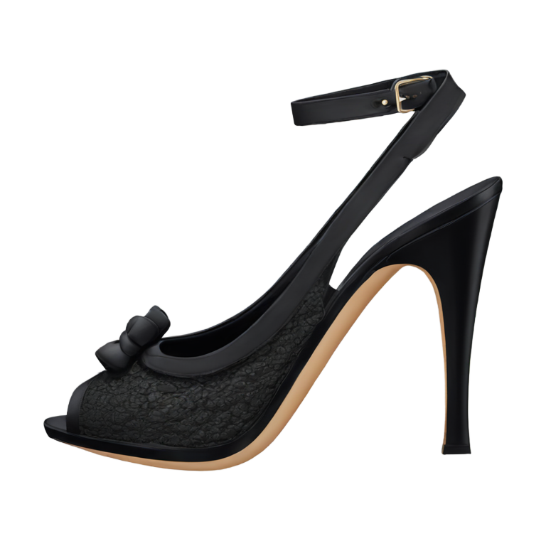genmoji : Escarpins noirs à talon arrière de Dior