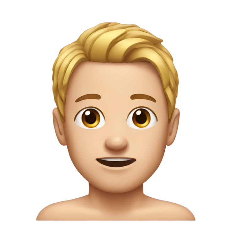 genmoji : Bouton avec point blanc