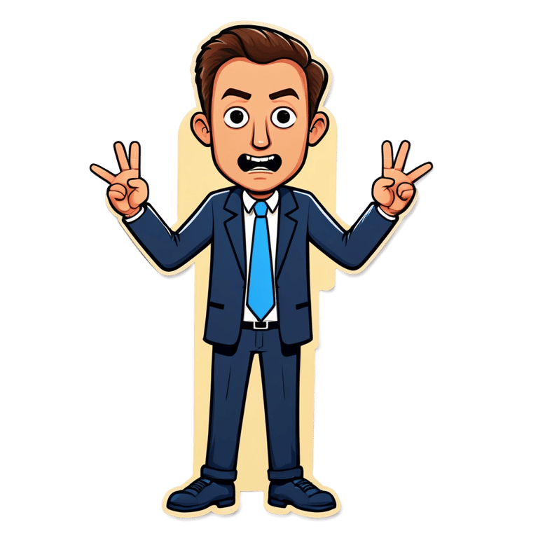 genmoji: A idiot with four hundred hands