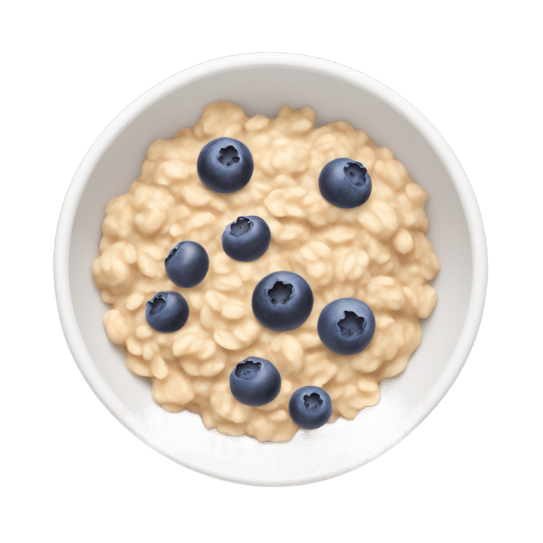 絵文字：Bowl of oatmeal with blueberries