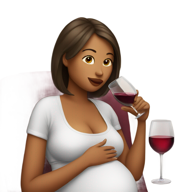 genmoji：孕妇喝红酒
