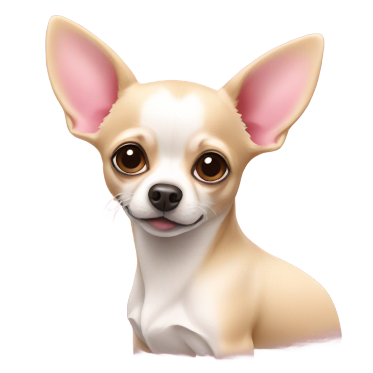 genmoji：奇异果犬：奶油色+粉红色鼻子
