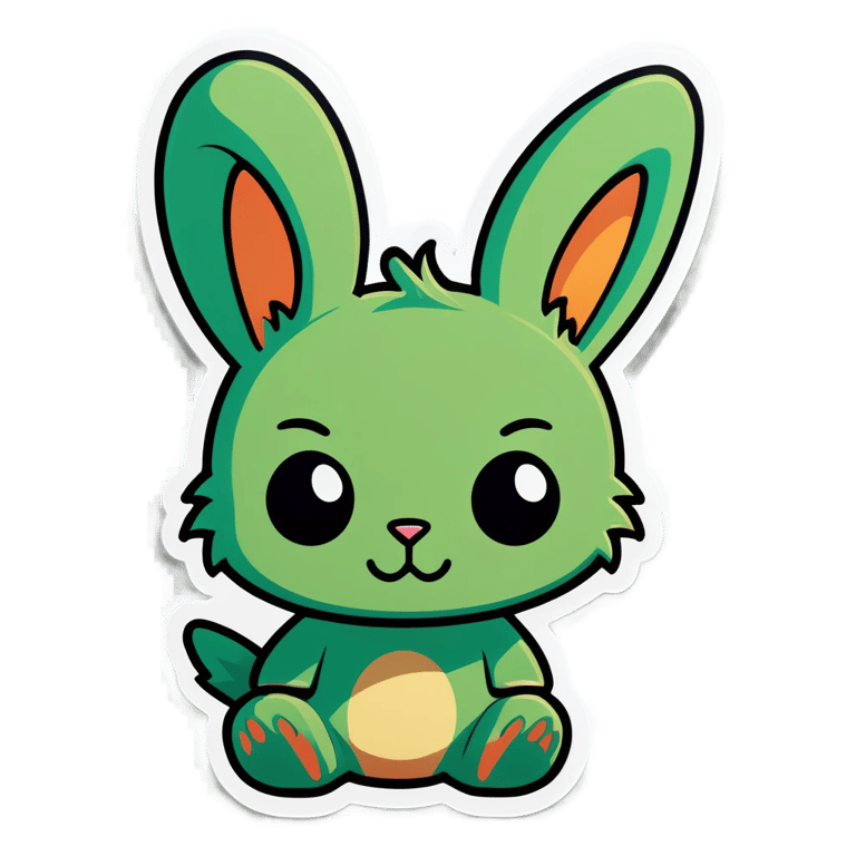 genmoji : Lapin Vert Alien
