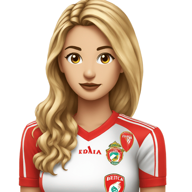 genmoji: benfica logo with a hot girl