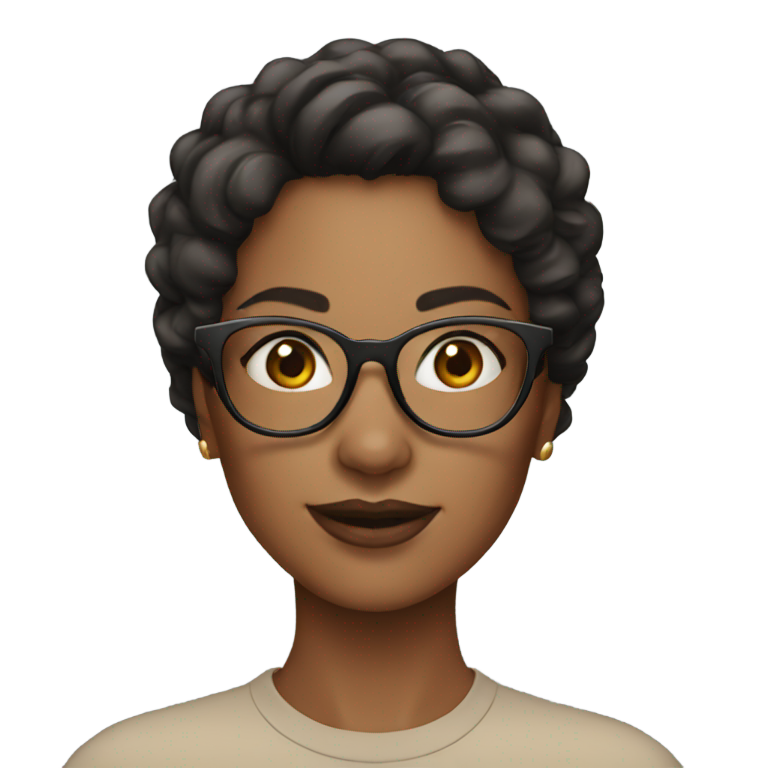 genmoji : Belle femme portant des lunettes