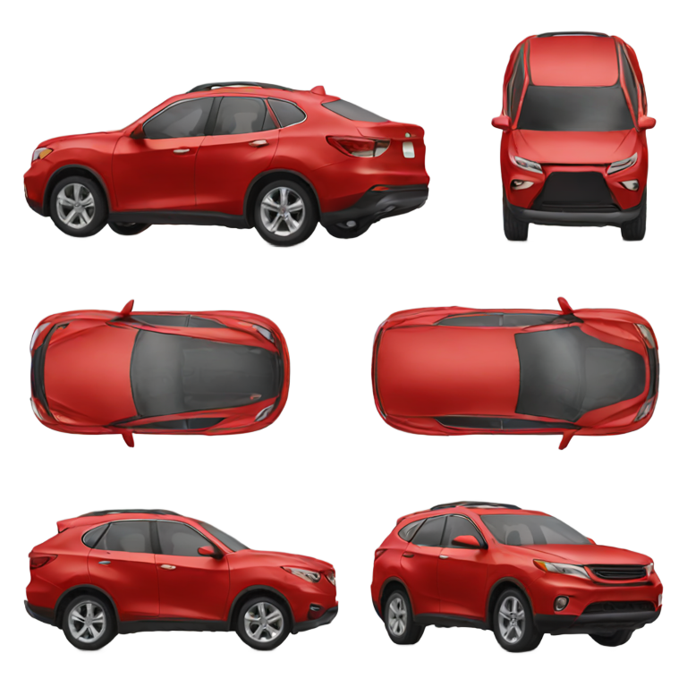 genmoji：一辆红色汽车