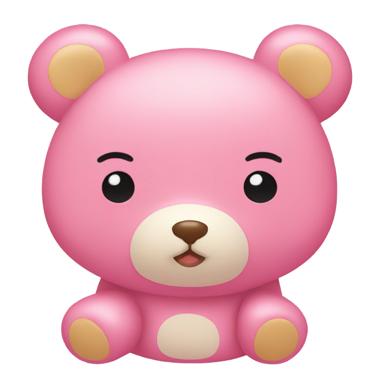 genmoji：可爱的粉色懒熊