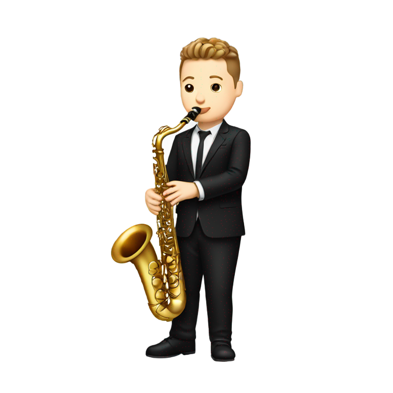 genmoji：约翰·纽曼演奏萨克斯管