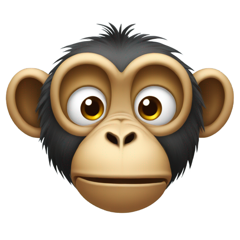 genmoji：猴子用两只手捏鼻子因为臭味