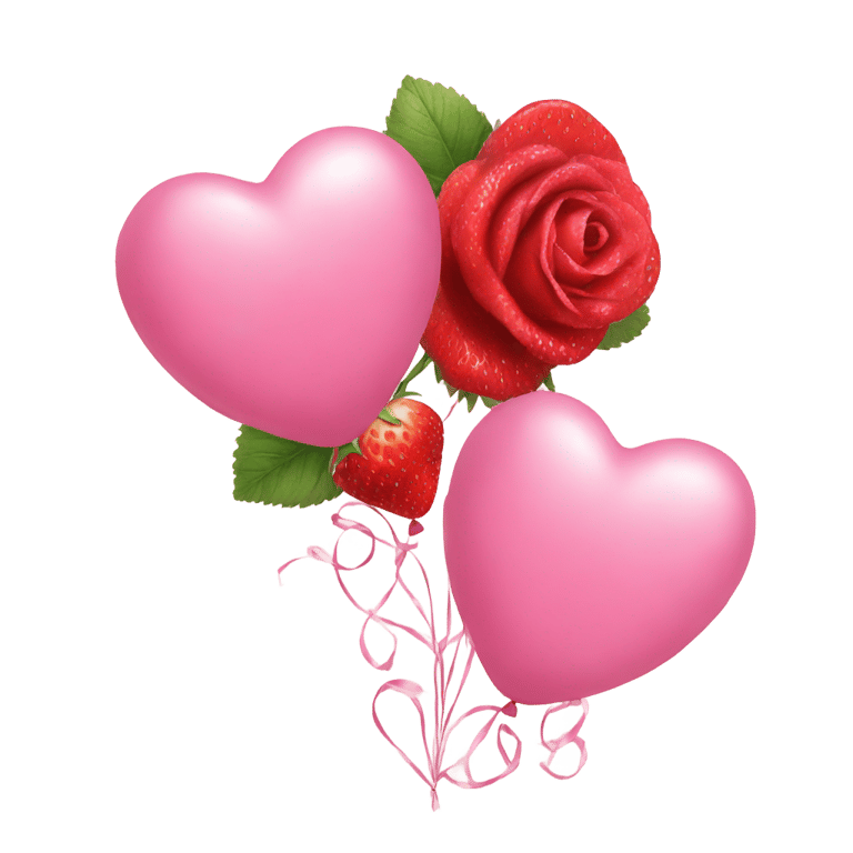 絵文字：Roses💖 Balloons🎀 Strawberries🍓