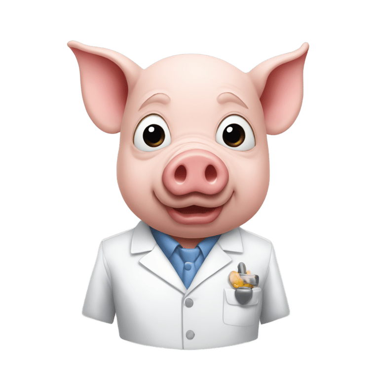 genmoji：Pig as dr evil from the movies