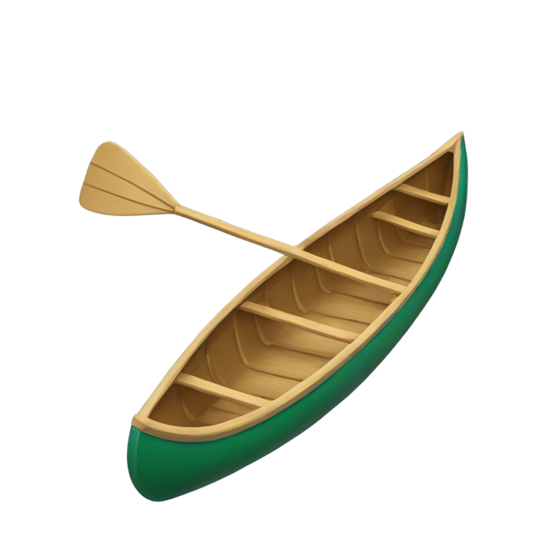 genmoji : Canoë avec deux ailes et un derrière