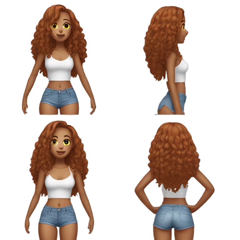 genmoji：热辣女孩只穿短裤