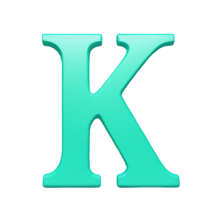 genmoji：蒂芙尼色的字母"k"